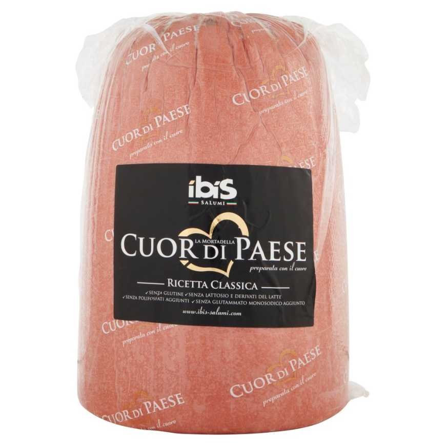 ibis Salumi Mortadella Cuor di Paese мортаделла классический рецепт с фисташками, 10 кг, 1 шт