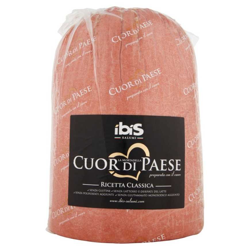 ibis Salumi Mortadella Cuor di Paese мортаделла классический рецепт без фисташек, 10 кг, 1 шт