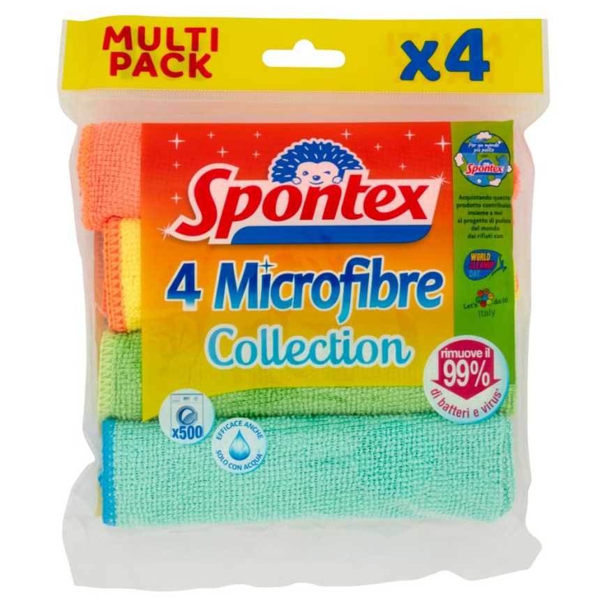 Spontex Салфетки из микрофибры, 4 шт.