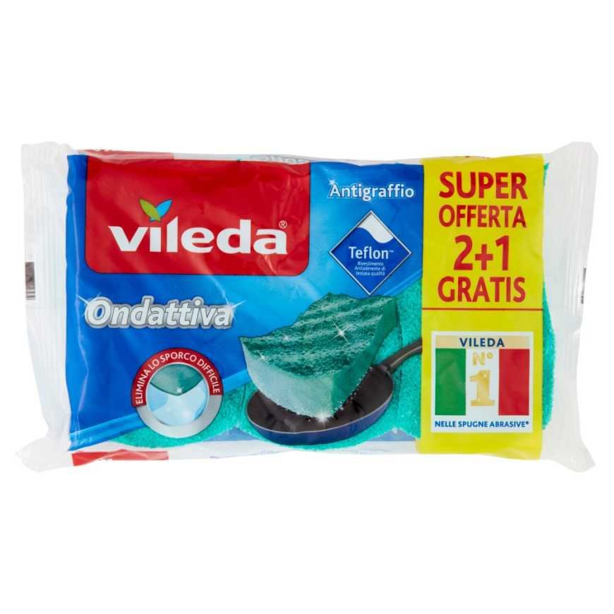 Vileda Губка Ondattiva универсальная, 2 + 1 шт