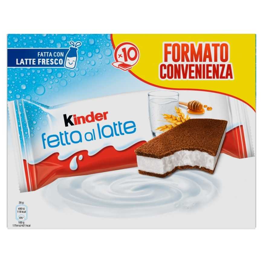 Kinder Fetta al Latte, 10 шт, 280 г