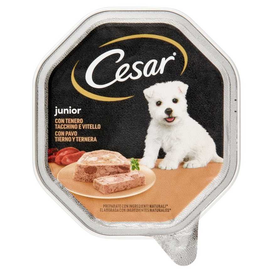 Cesar Junior влажный корм для щенков с телятиной и индейкой, 150 г