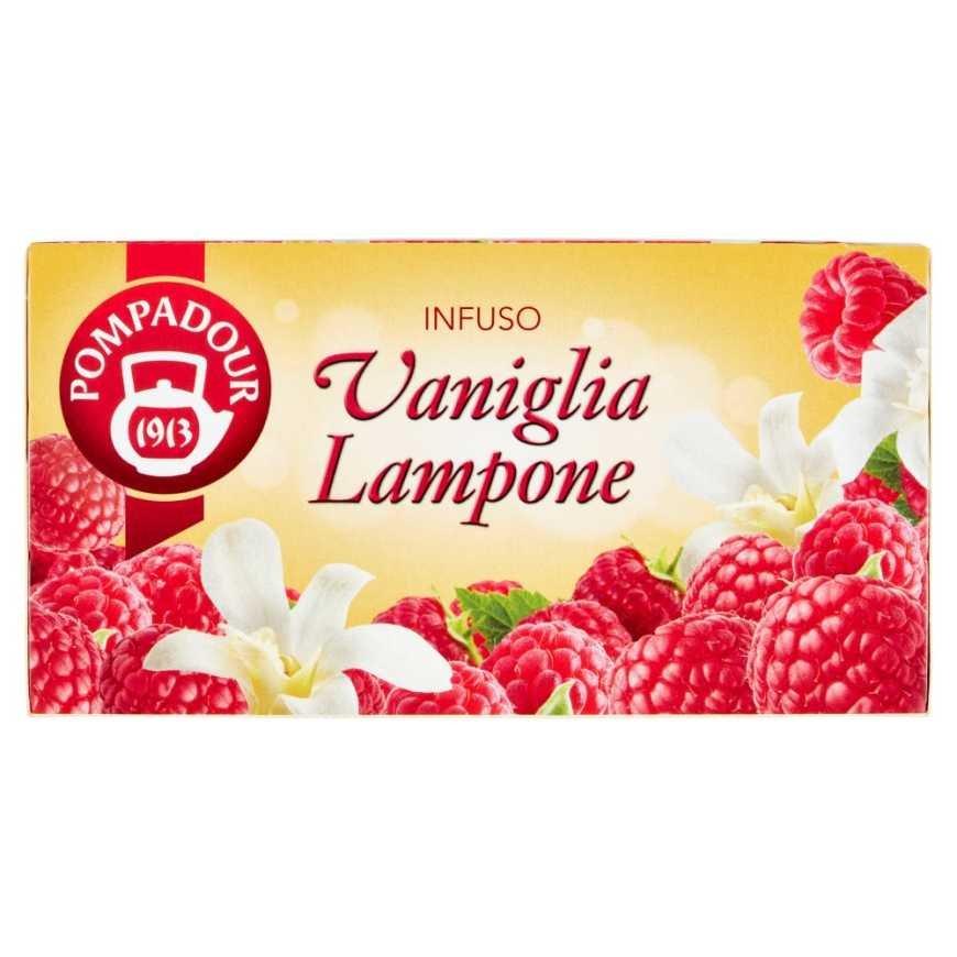 Pompadour Vanilla and Raspberry Herbal Infusion, 20 filter bags