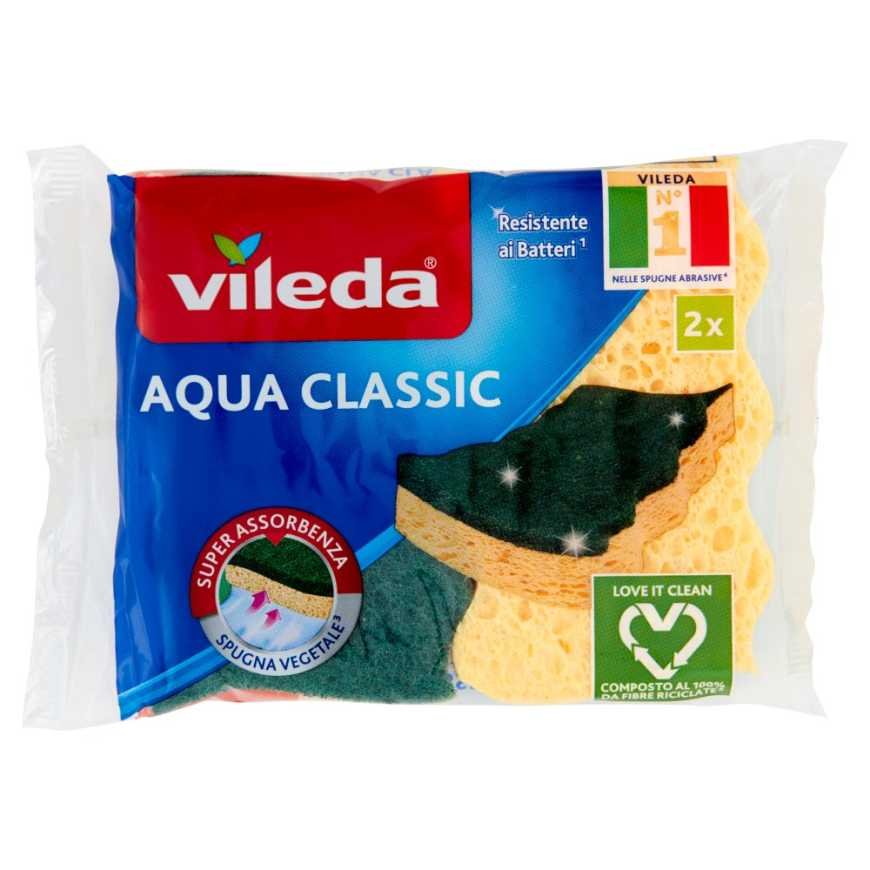 Vileda Губка абразивная натуральная Aqua, 2 шт