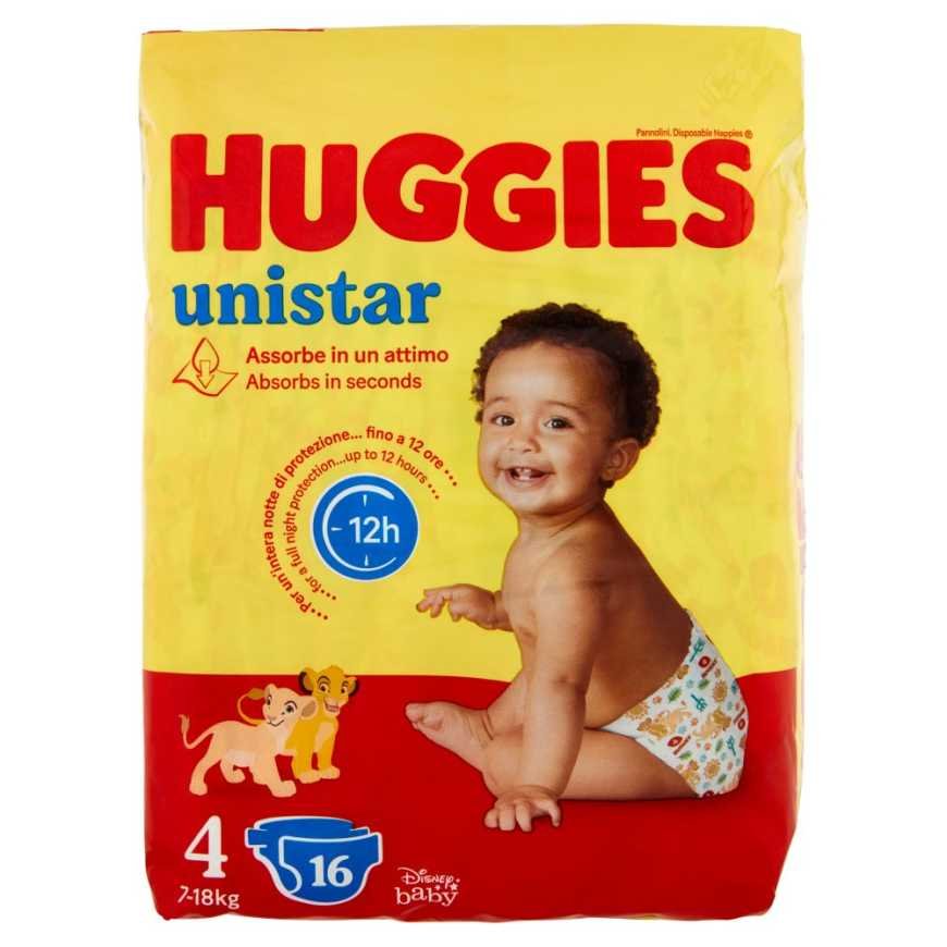 Huggies Unistar Maxi size 4, 7–18 kg, 18 pcs