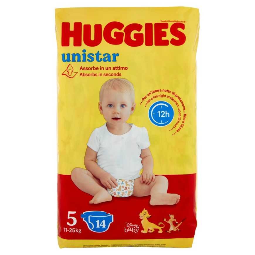 Huggies Unistar Junior размер 5, 11–25 кг, 16 шт.
