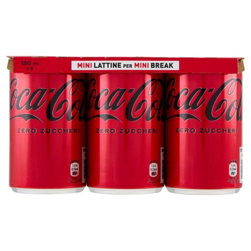 Coca-Cola Zero газированный напиток, 6 × 0,15 л