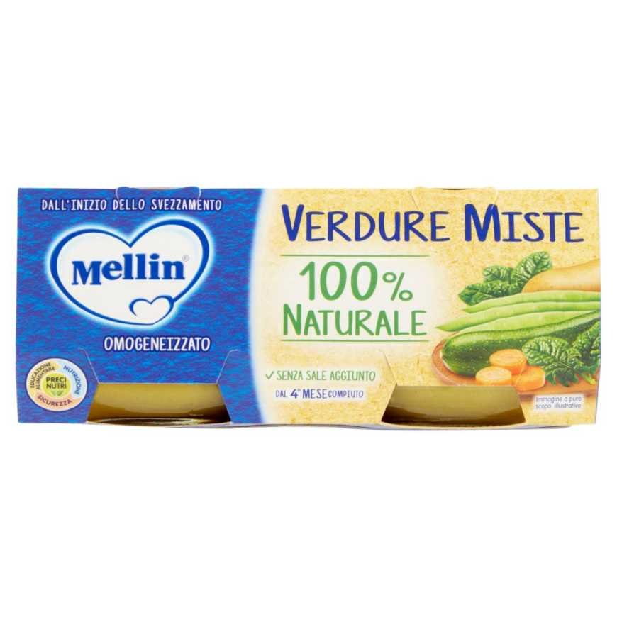 Mellin гомогенизированное пюре из овощного микса, 2 × 80 г