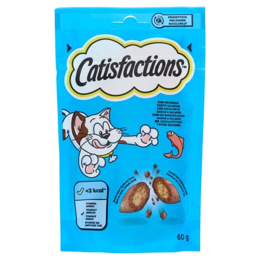 Catisfaction сухой корм для кошек с лососем, 60 г