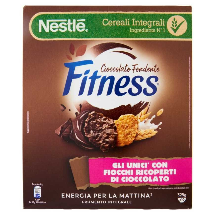 Nestle' Fitness Хрустящие хлопья с темным шоколадом, 375 г
