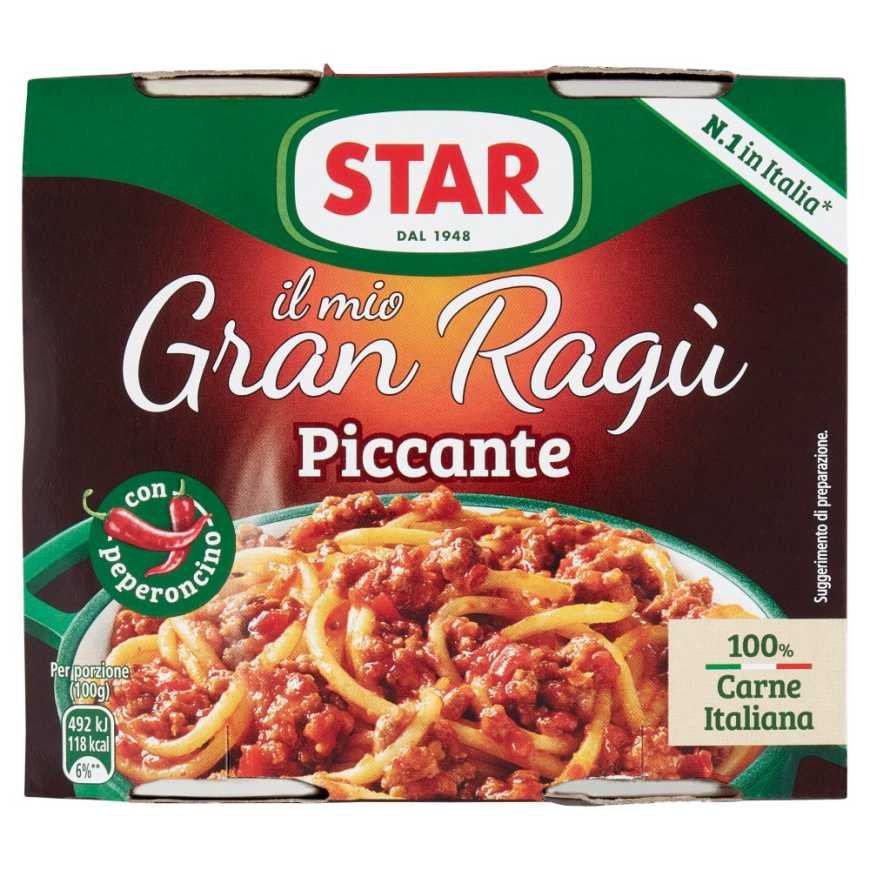 Star Соус мясной острый Granragu' Piccante, 2 шт. по 180 г
