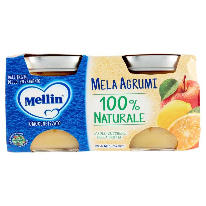 Mellin гомогенизированное пюре из яблока и апельсина, 2 шт. × 100 г