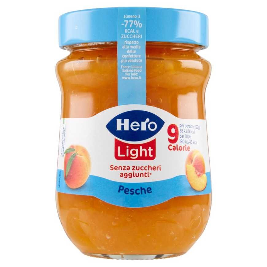Hero Light peach jam, 280 g