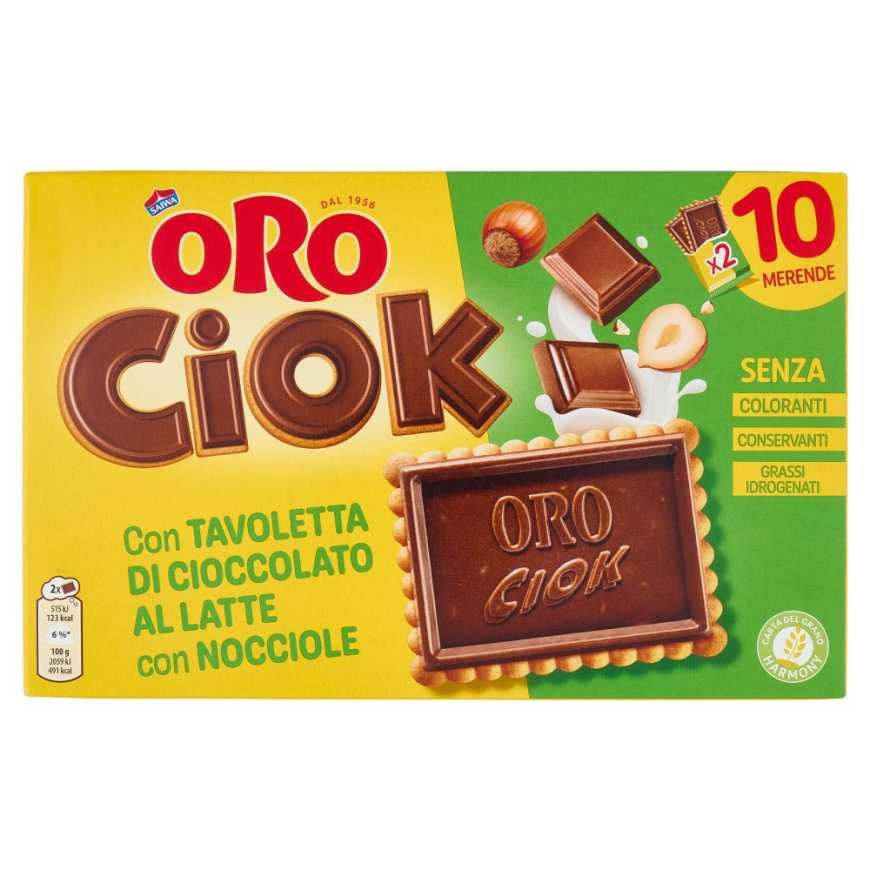 Oro Saiwa Oro Ciok Nocciola biscuits with hazelnut, 250 g