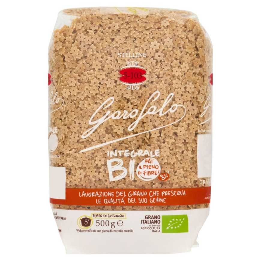 Garofalo organic whole grain stelline n°5-103, 500 g