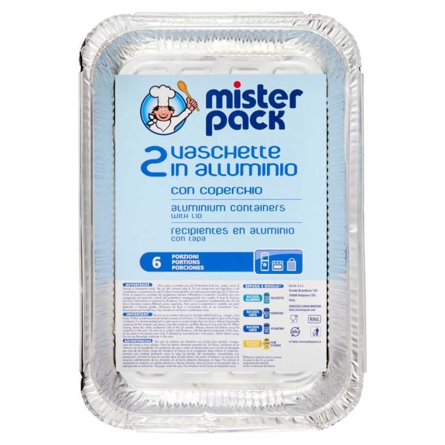 Mister Pack Контейнеры с крышкой, 6 порций, 2 шт.