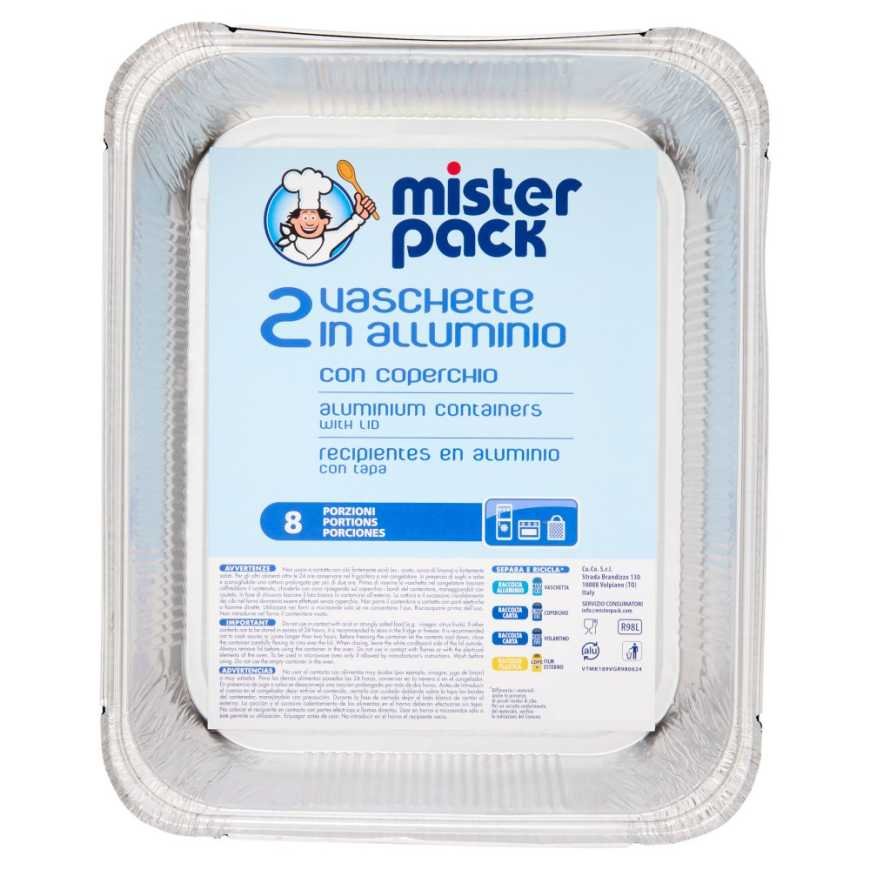 Mister Pack Контейнеры с крышкой, 8 порций, 2 шт.