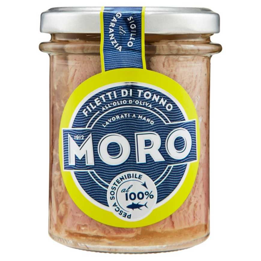 Moro tuna in olive oil in glass jar, 190 g
