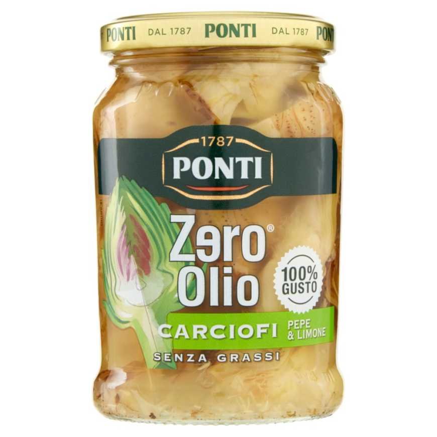 Ponti артишоки с перцем и лимоном без масла Zero Olio, 300 г
