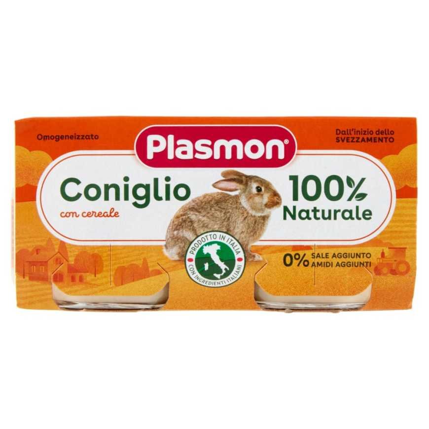 Plasmon гомогенизированное пюре из мяса кролик, 2 × 80 г