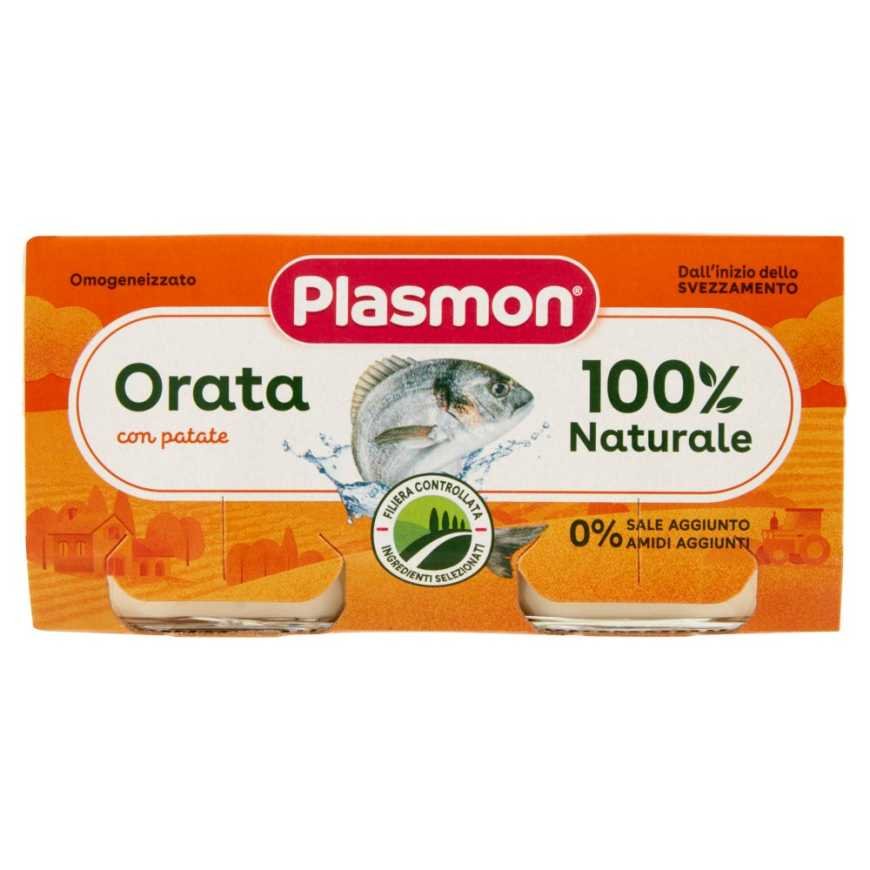 Plasmon гомогенизированное пюре из морского леща, 2 × 80 г