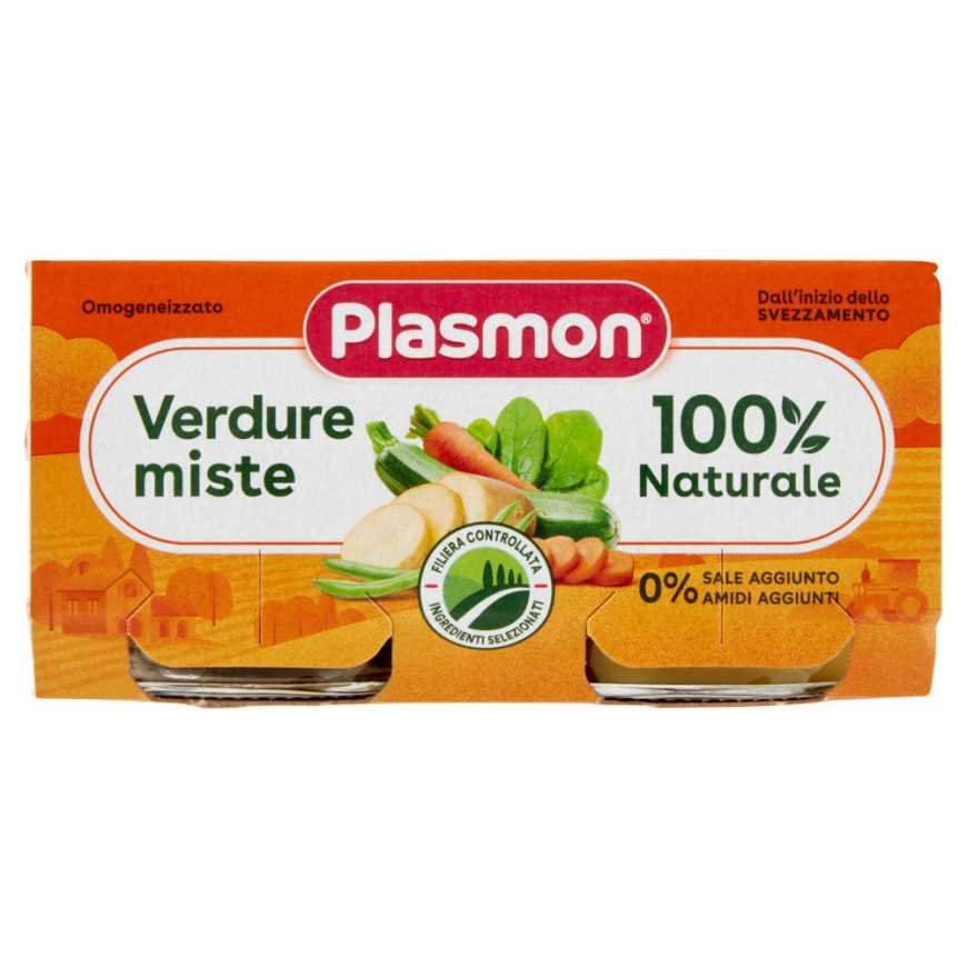 Plasmon гомогенизированное пюре из смеси овощей, 2 × 80 г
