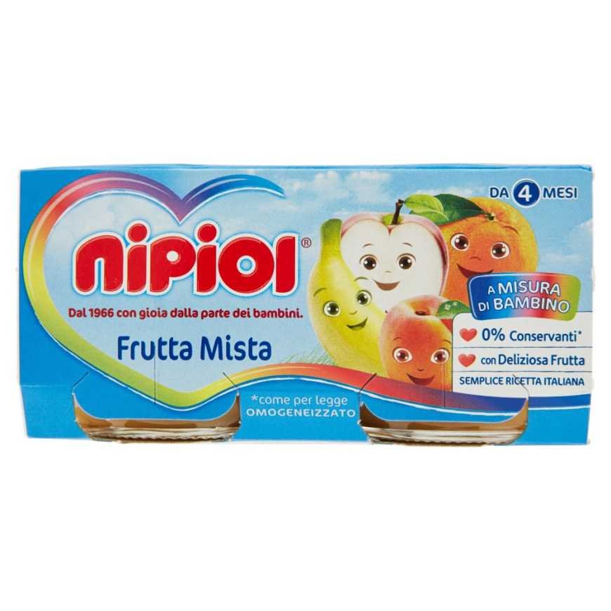 Nipiol гомогенизированное пюре фруктовый микс, 2 × 80 г