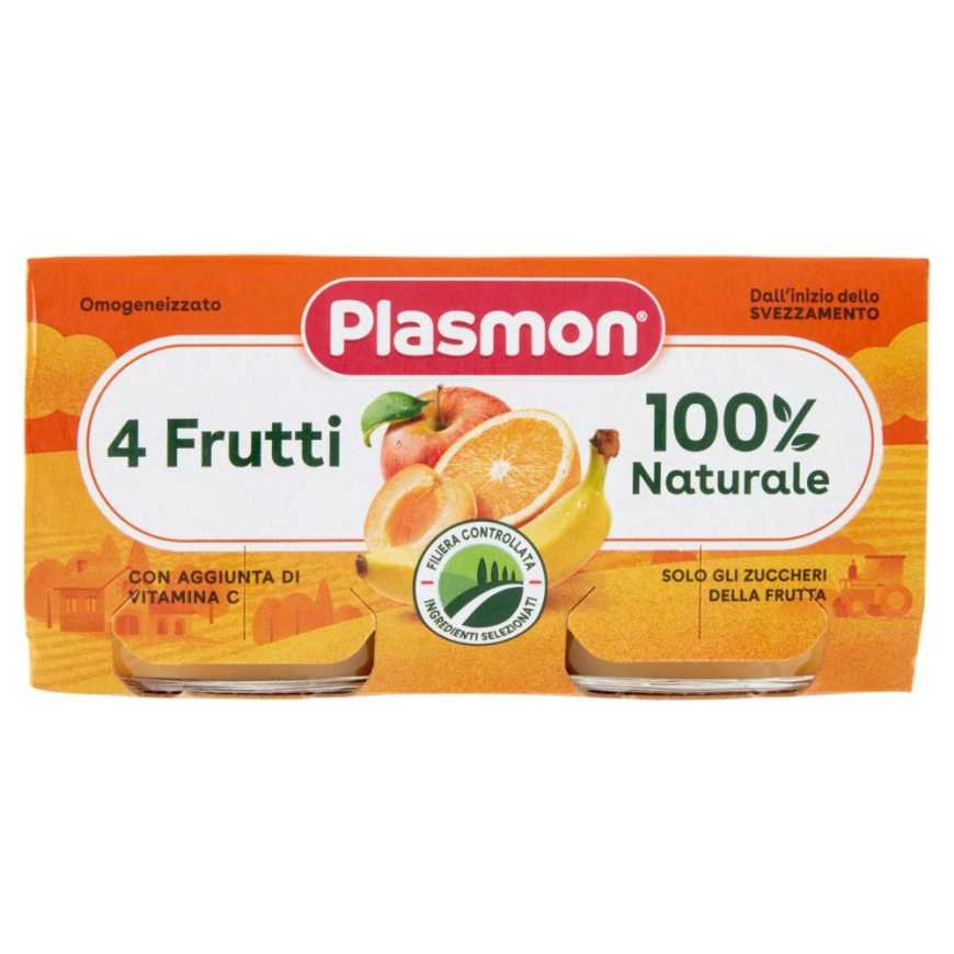 Plasmon homogenized 4 fruits purée, 2 × 104 g