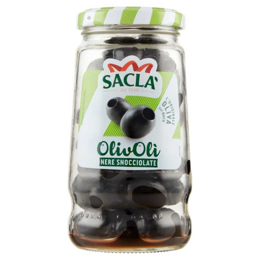 Saclà маслины черные без косточки, 135 г