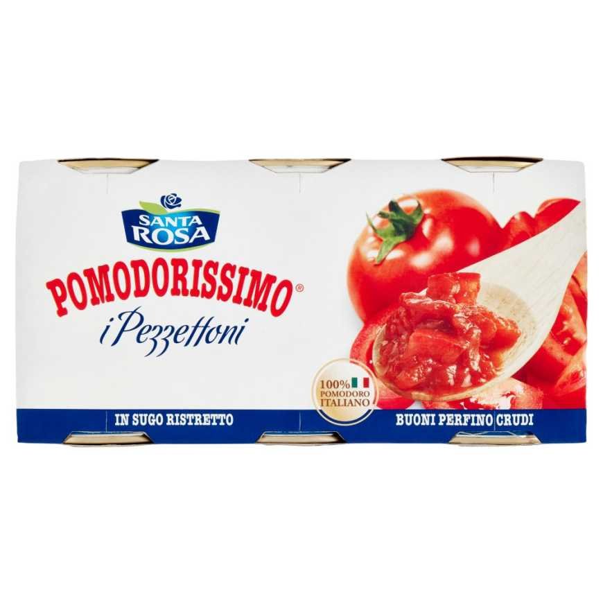 Santa Rosa Pomodorissimo chunky tomatoes, 3 × 400 g
