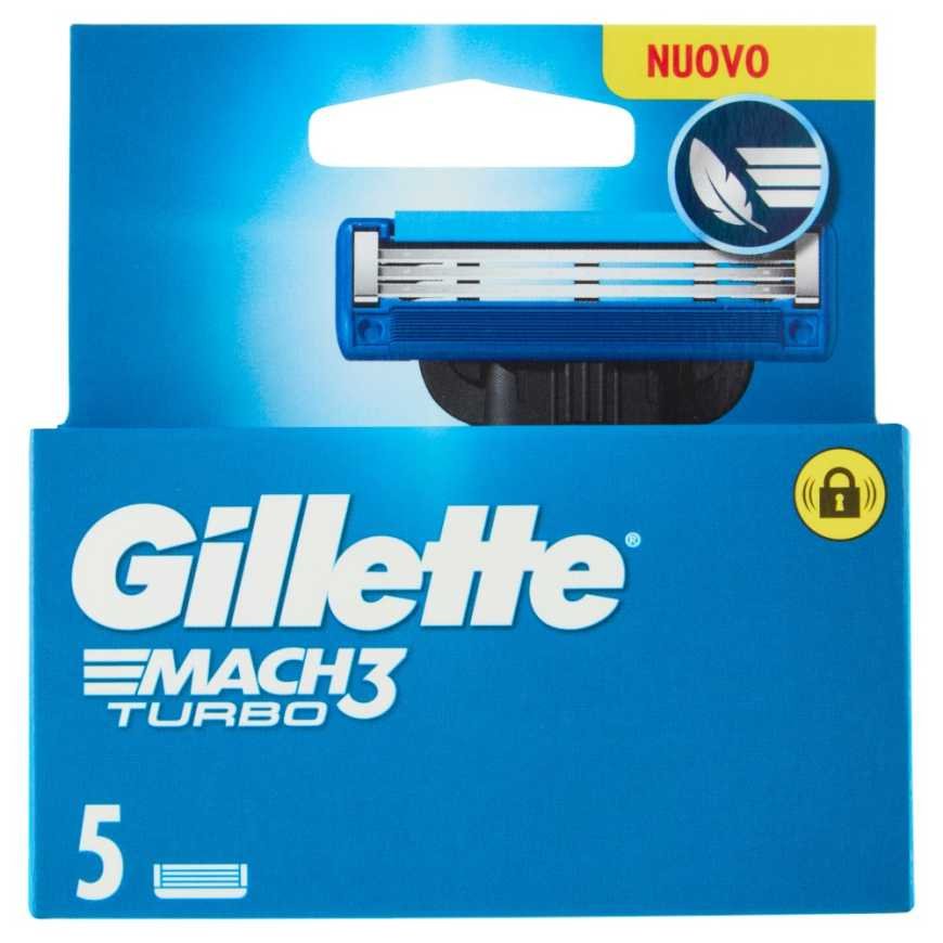 Gillette Mach3 Turbo Сменные кассеты, 5 шт.