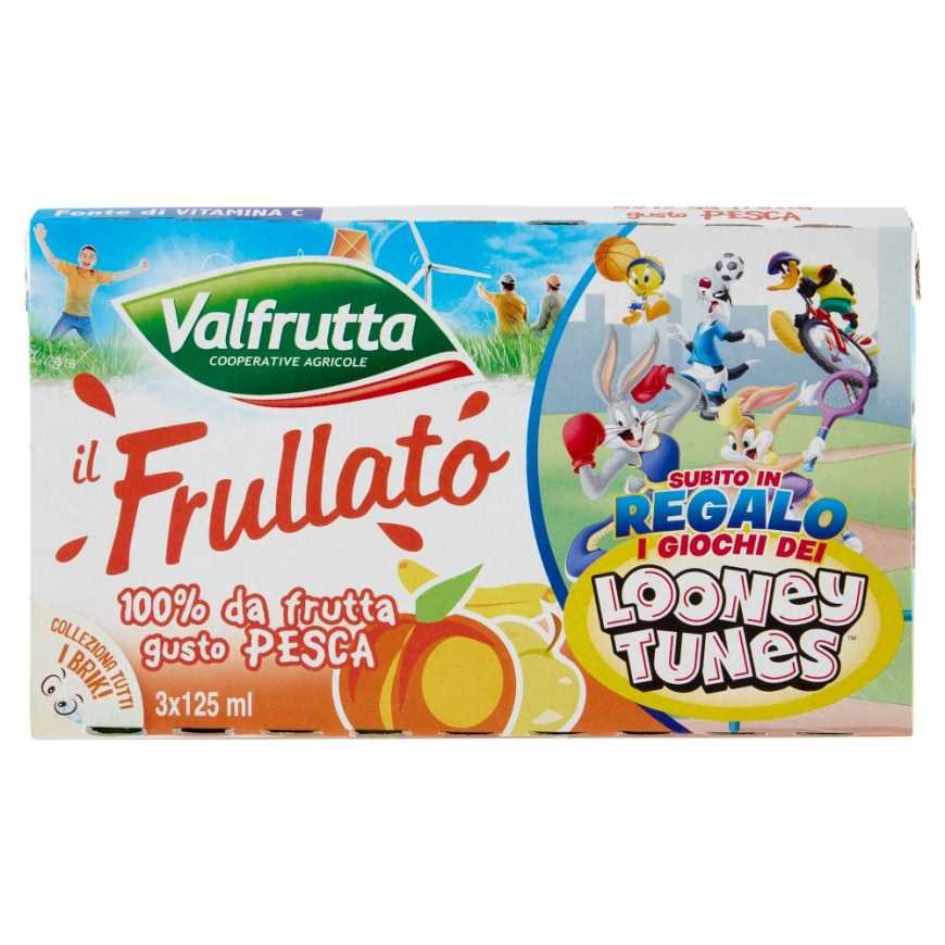 Valfrutta 100% peach smoothie, 3 × 125 ml
