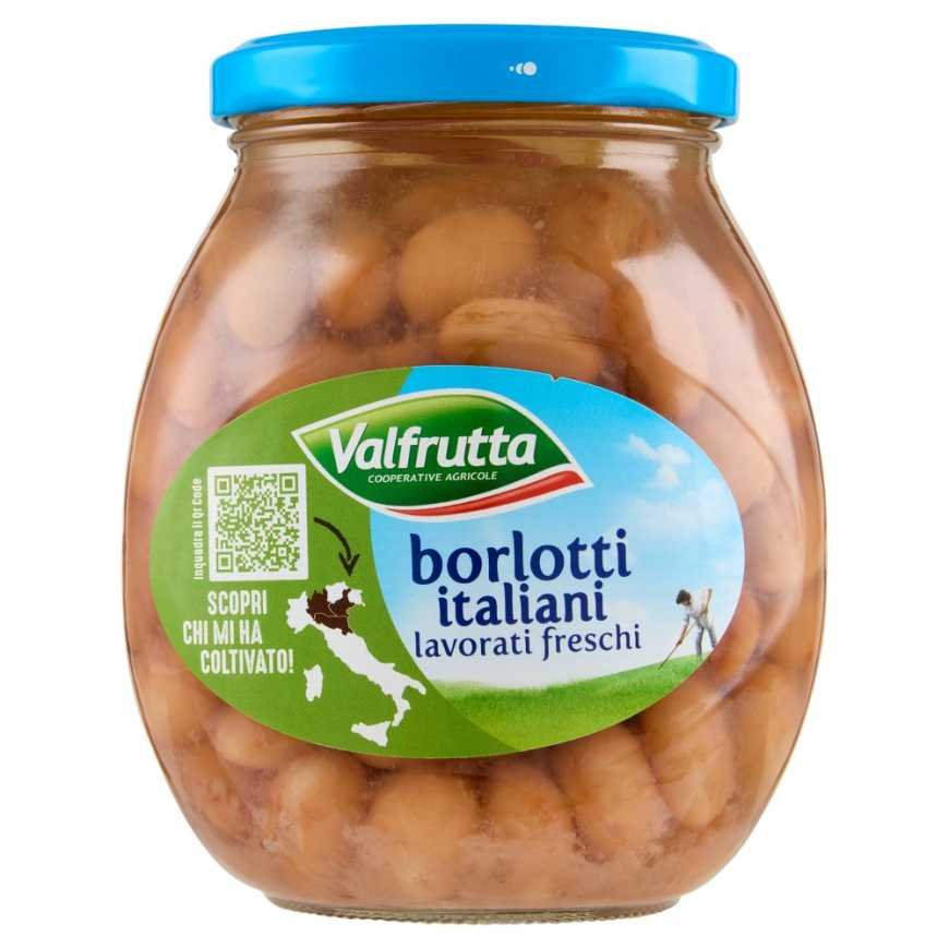 Valfrutta Итальянская фасоль борлотти в стекле, 360 г