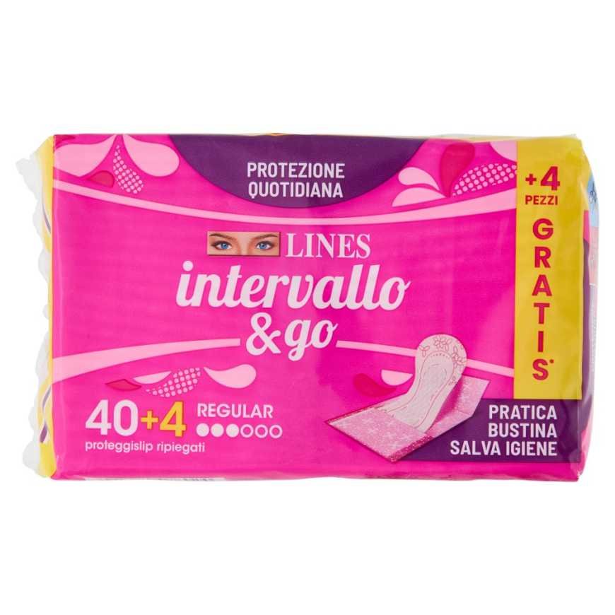 Lines Intervallo ежедневные прокладки сложенные, 40+4 шт