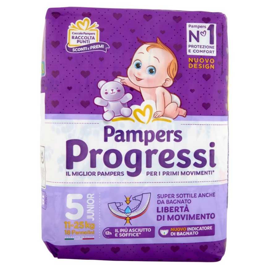Pampers Progressi Junior размер 5, 12–25 кг, 19 шт.