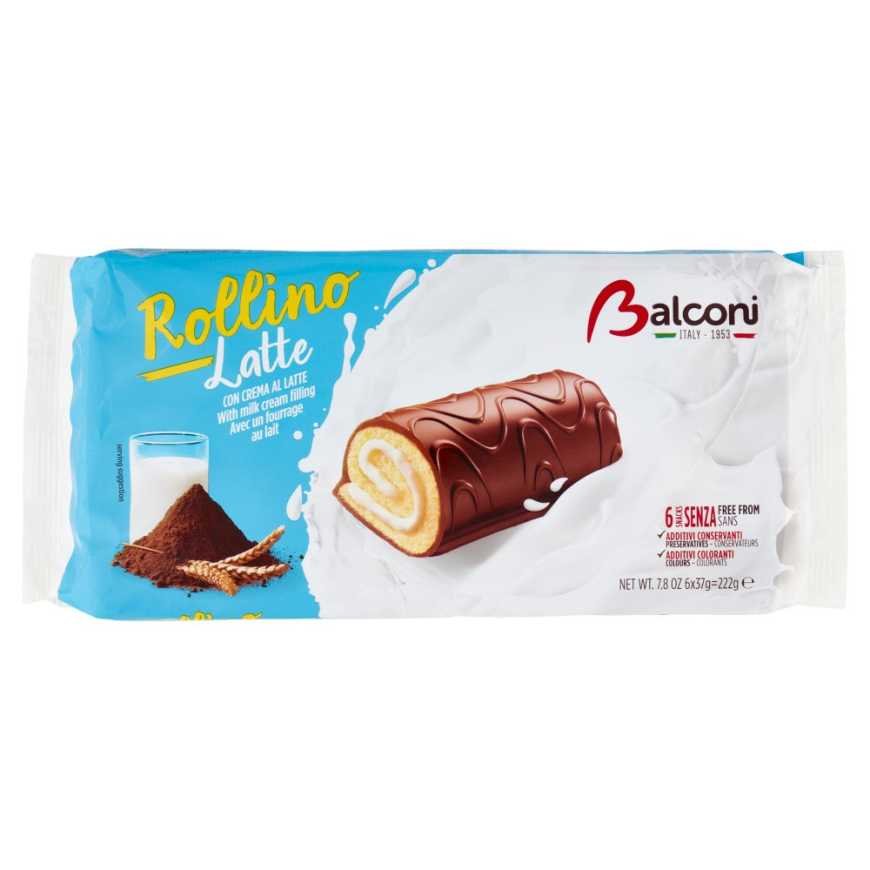 Balconi Milk Rollino snack cake, 222 g, 6 pcs.