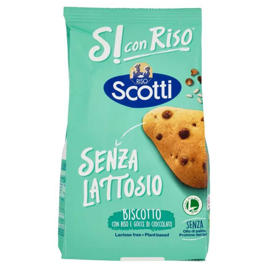 Riso Scotti lactose-free rice and chocolate chip biscuits, 350 g