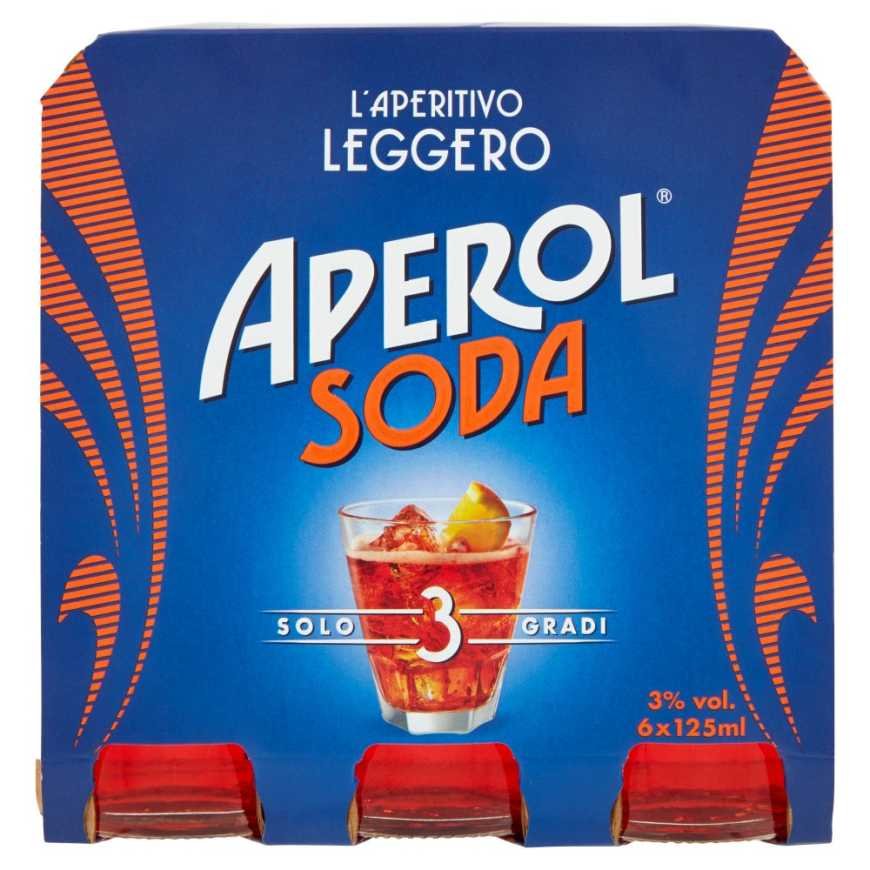 Aperol Аперитив легкий Aperol Soda, 6 × 0,125 л