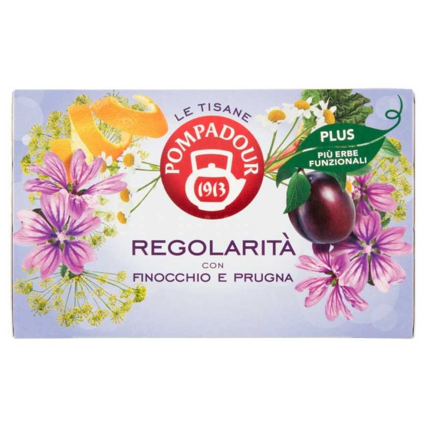 Pompadour Regularity Herbal Tea, 15+3 filter bags