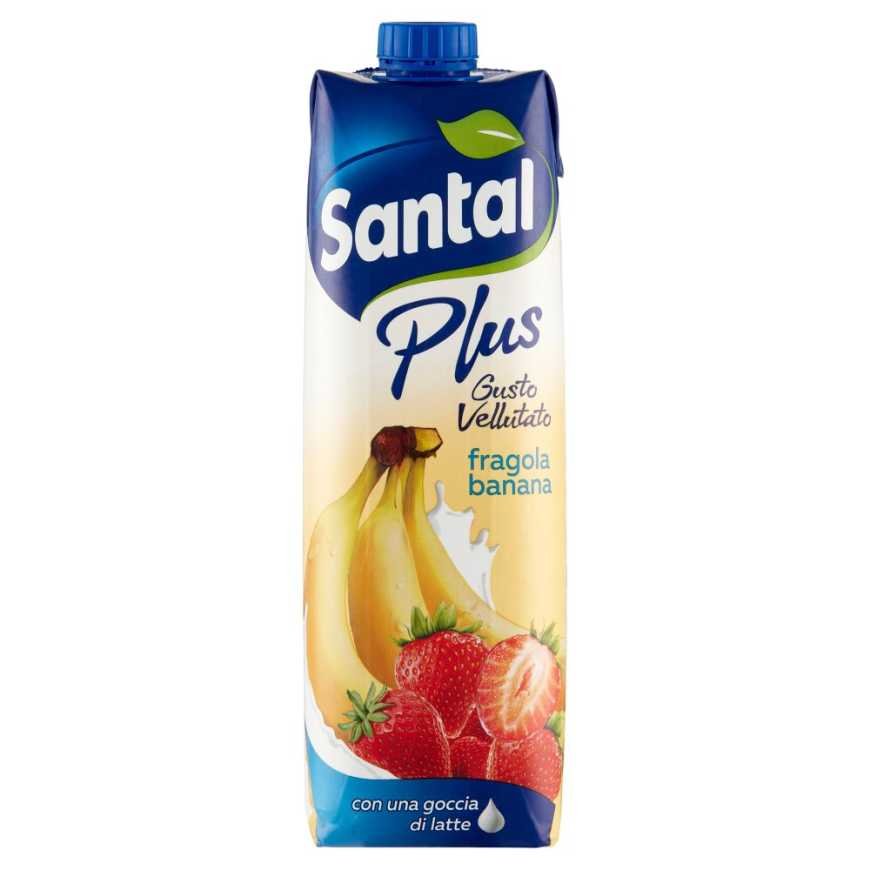 Santal Plus Fragola e Banana Limpidi strawberry and banana clear drink, 1 l