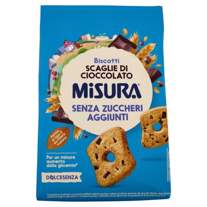 Misura Dolcesenza biscuits with chocolate chips, 290 g