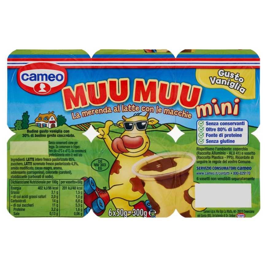 CAMEO Muu Muu Mini ваниль, 6 × 50 г