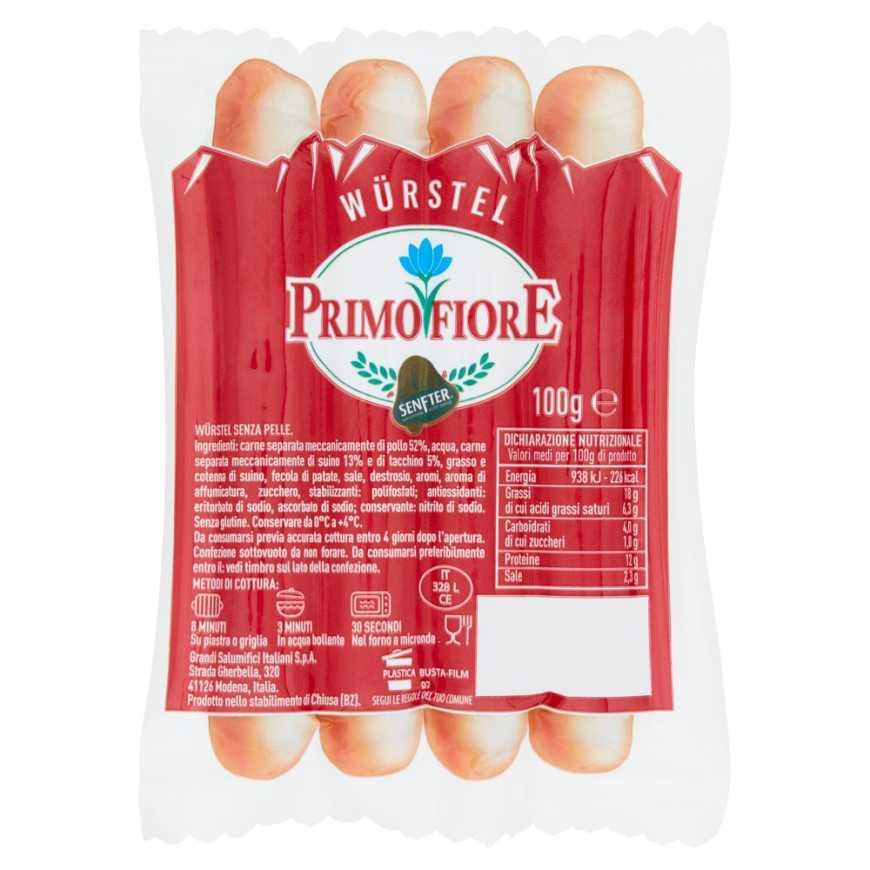 Primo Fiore Frankfurters, 100 g