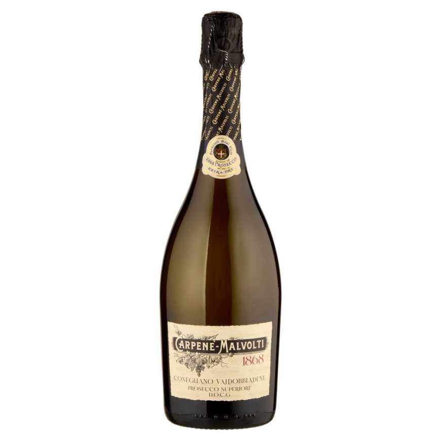 Carpenè Malvolti Игристое вино Prosecco Superiore Conegliano Valdobbiadene DOCG Extra Dry, 0,75 л, 11%