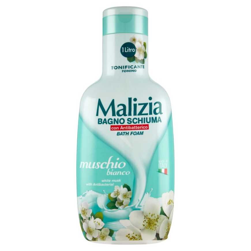 Malizia antibacterial Muschio Bianco bath foam, 1000 ml