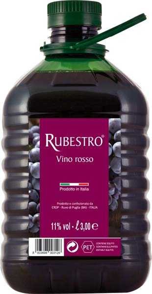 Rubestro Красное сухое вино Rosso D'Italia Pet, 3 л, 11,5%