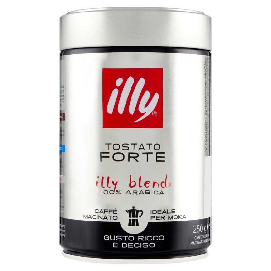 Illy Кофе для мокки Forte в жестяной банке, 250 г