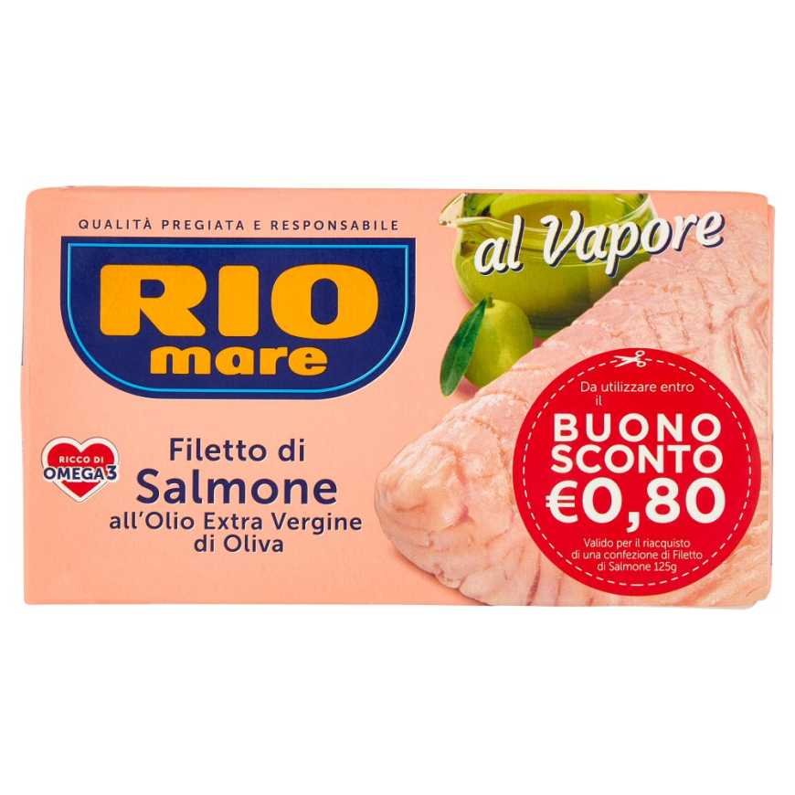 Rio Mare Steamed salmon fillet in extra virgin olive oil, 125 g