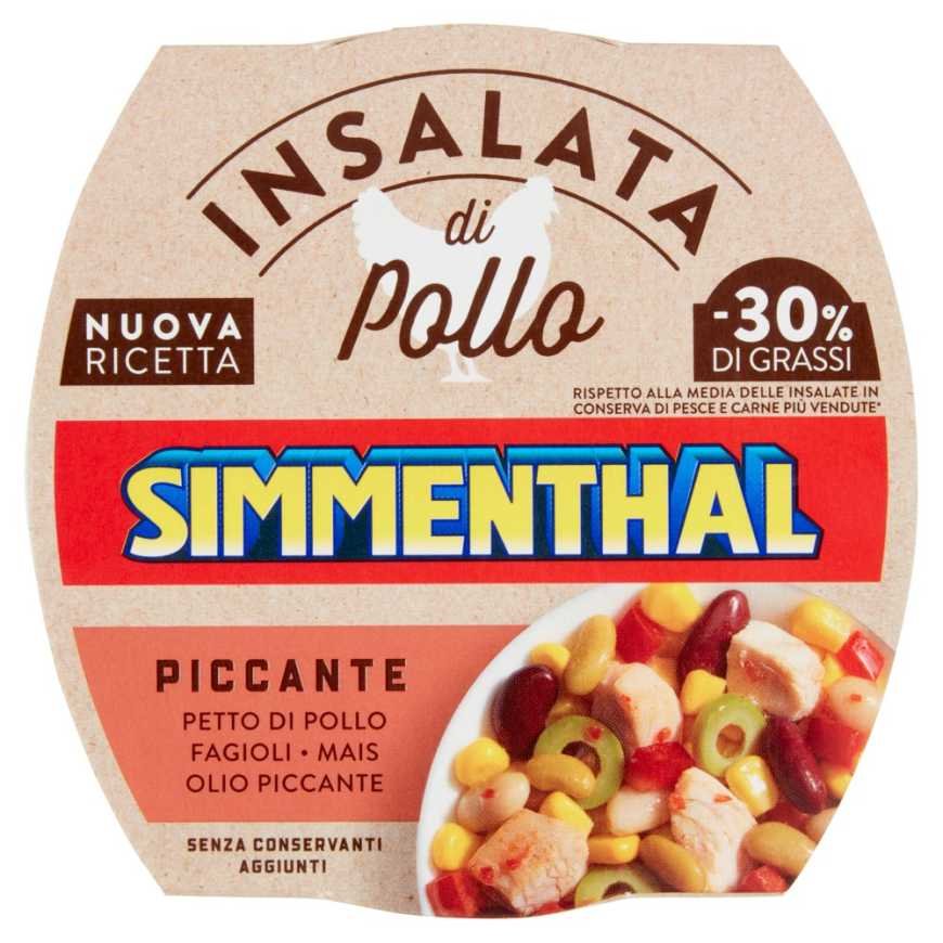 Simmenthal салат из курицы с фасолью и острым маслом, 160 г