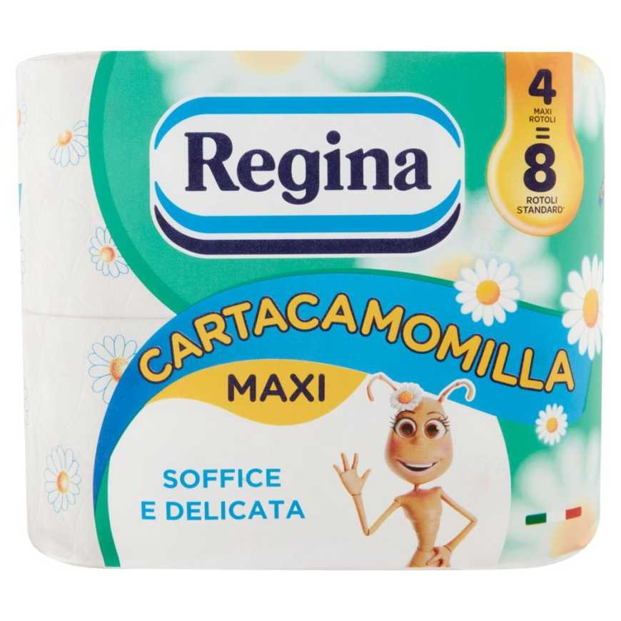 Regina Туалетная бумага Soft Cartacamomilla, 4 шт.